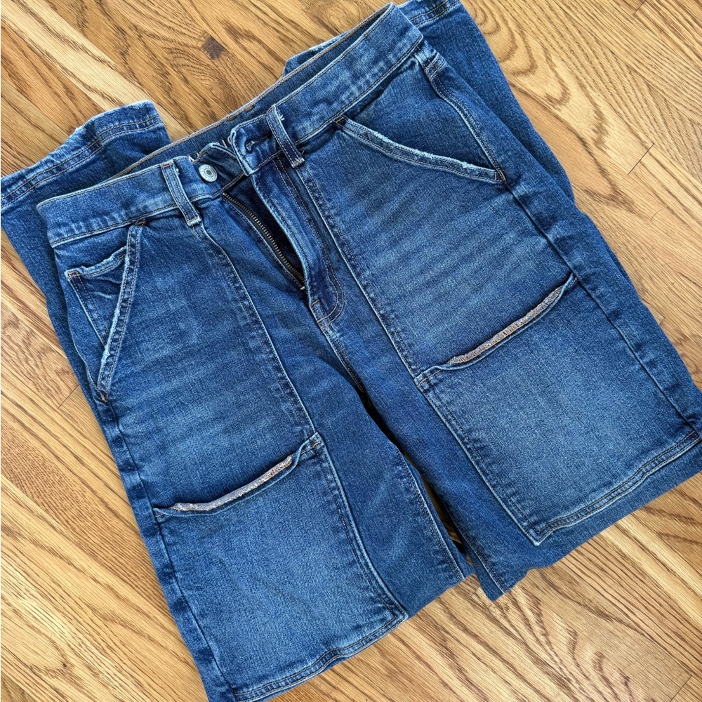 American Eagle super highrise baggy straight jeans